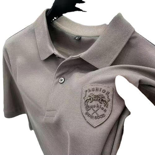 Short-sleeved polo shirt collar men's hooded top fashion lapel summer light business polo men's T-shirt 
