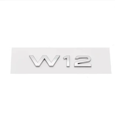 Suitable for Audi A8L A6L S8 fender side emblem W12 badge car logo, modified W12 rear emblem car sticker (Car logo) - w12-small-side-label-in-silver