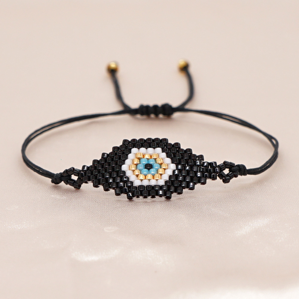 new ethnic miyuki glass beads handwoven Turkish devils eye braceletpicture3