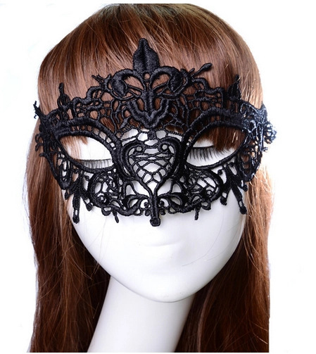 2049 flower heart mask black