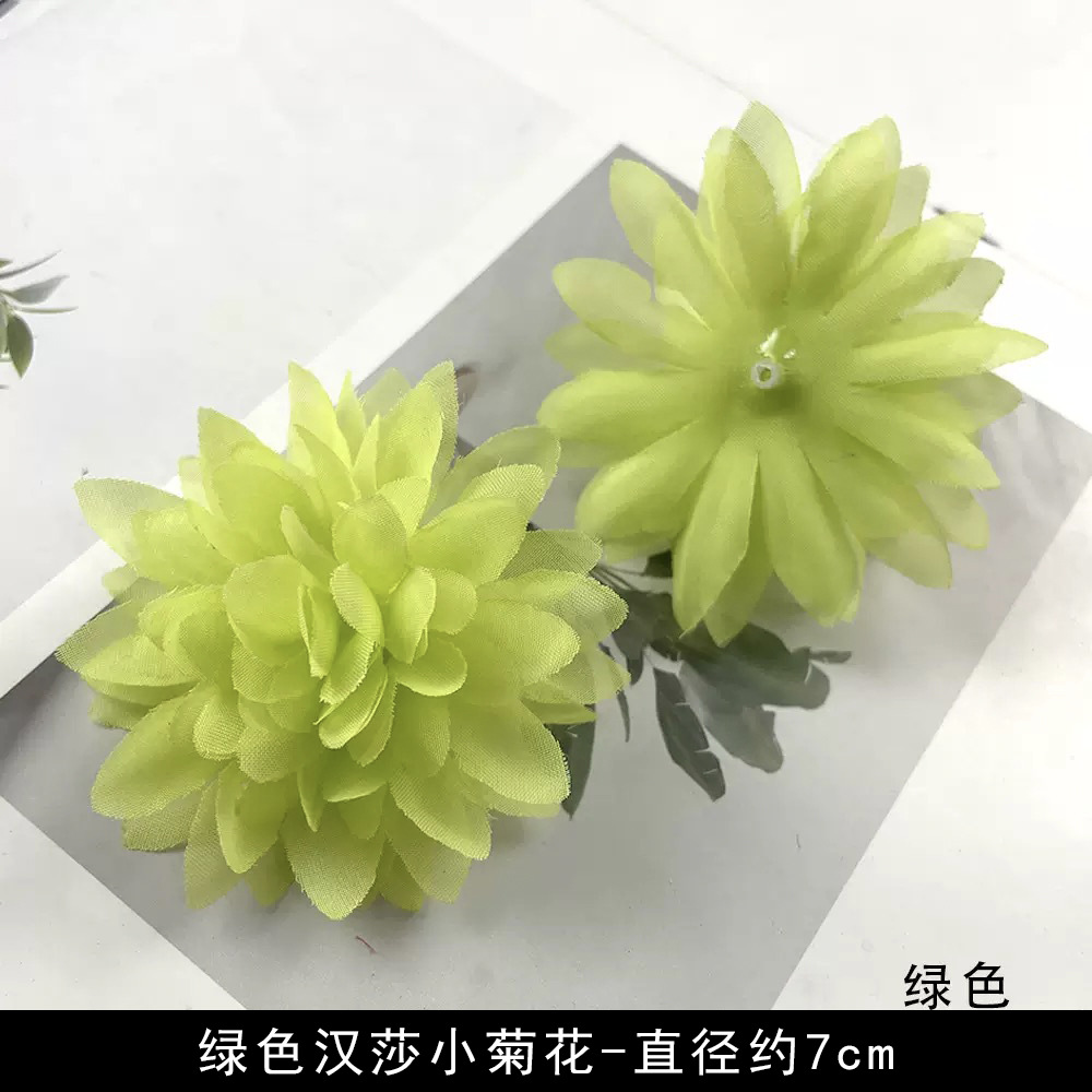 Simulación verde flor al por mayor flor falsa hecha a mano material pinza de flores accesorios de tocado de flor pequeña decoración del salón de bodas