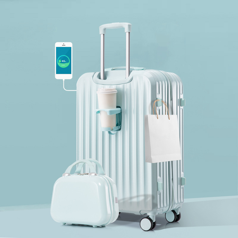 Nueva maleta multifuncional silenciosa rueda universal 22 pulgadas caja de cifrado caja de tirón
