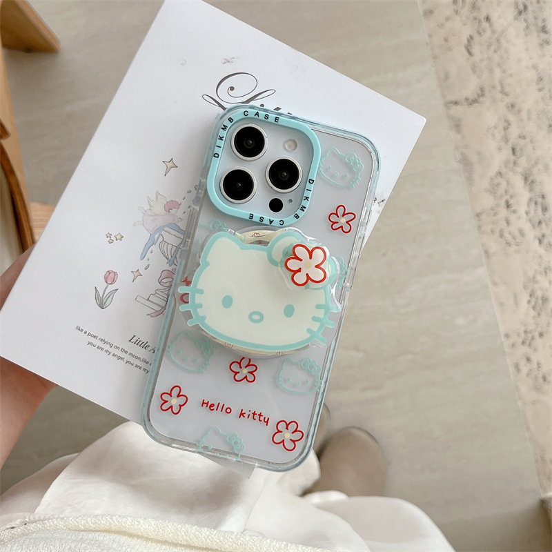 Estilo ins líneas simples y lindas KT cat adecuado para Apple 16ProMax funda para teléfono móvil 15Pro magnético 14/13 hembra