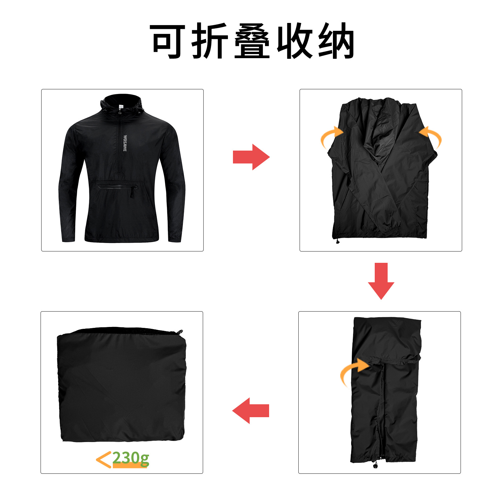 Wosawe bicicleta motocicleta windbreaker primavera y verano impermeable Chaqueta de manga larga ropa de ciclismo ropa de bicicleta
