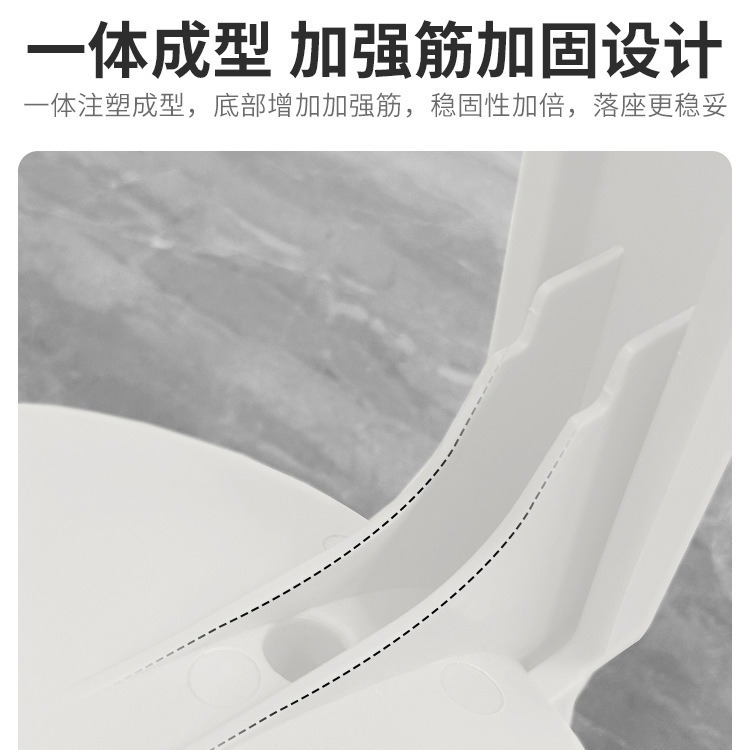 Los taburetes de plástico para el hogar se pueden apilar con sillas de mesa de comedor, taburetes altos de sala de estar modernos y sencillos, taburetes redondos fuertes y duraderos