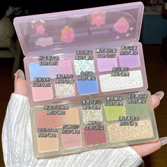 INS-style low-saturation matte eyeshadow palette with pure desire vibe, daily light makeup, green, high-end