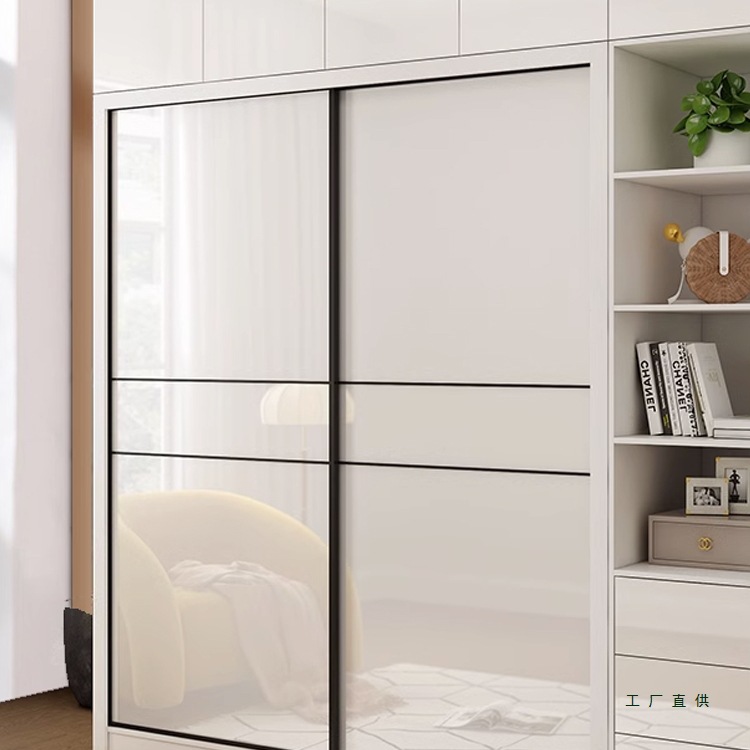 衣柜门推拉门定 做北欧时尚移门定 制现代简约实木衣帽间滑移门定