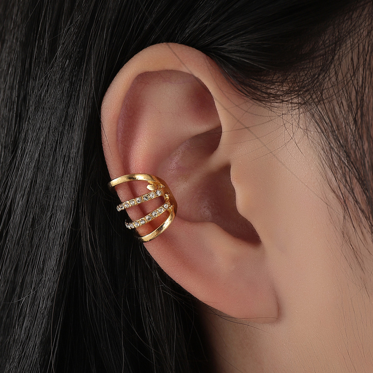 summer ear clips with zircon