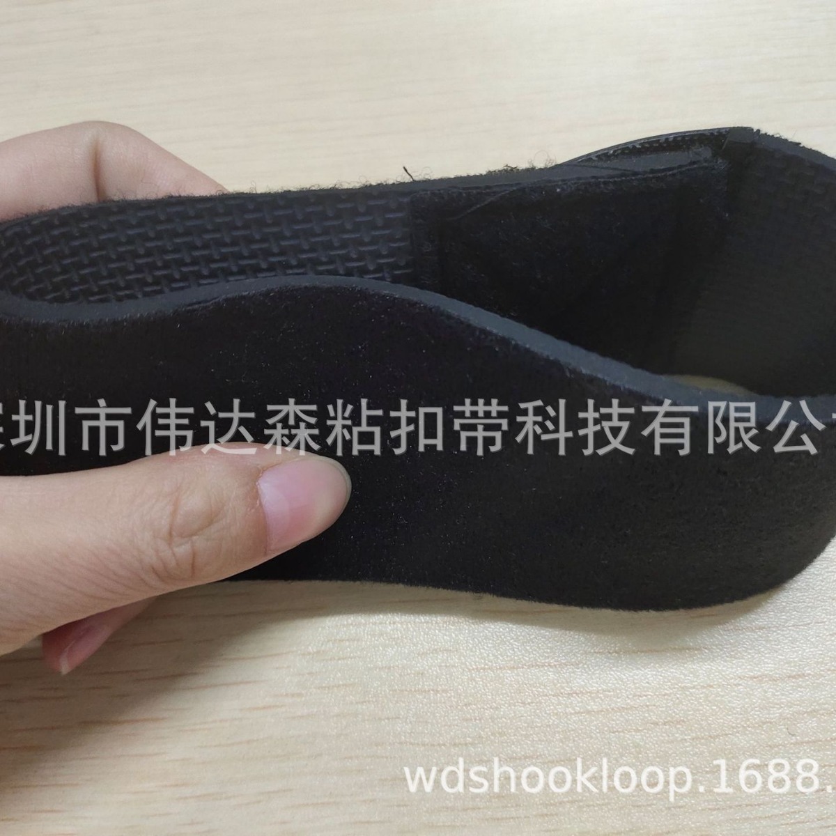 黑色鱼竿绑带 潜水料绑带 高弹力防滑固定带批发魔术贴