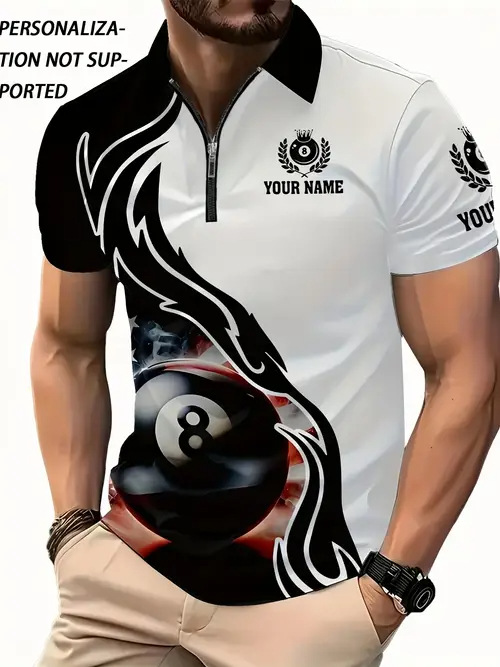 2025 nuevo producto Amazon nuevo estilo europeo y americano casual transfronterizo todo fósforo color de manga corta cremallera camisa POLO MB13