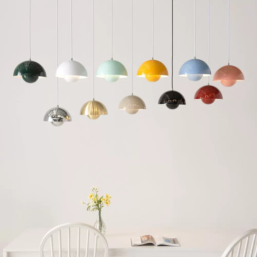 北欧创意网红卧室灯床头书房餐厅吊灯彩色现代简约吊灯