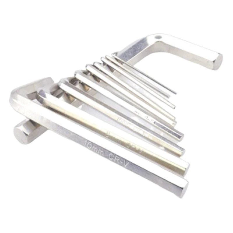 Стандартный шестигранный ключ с плоской головкой, шестигранный ключ, шестигранный стержень 1,5 2,5 3 5 6 8 10 мм, одинарный