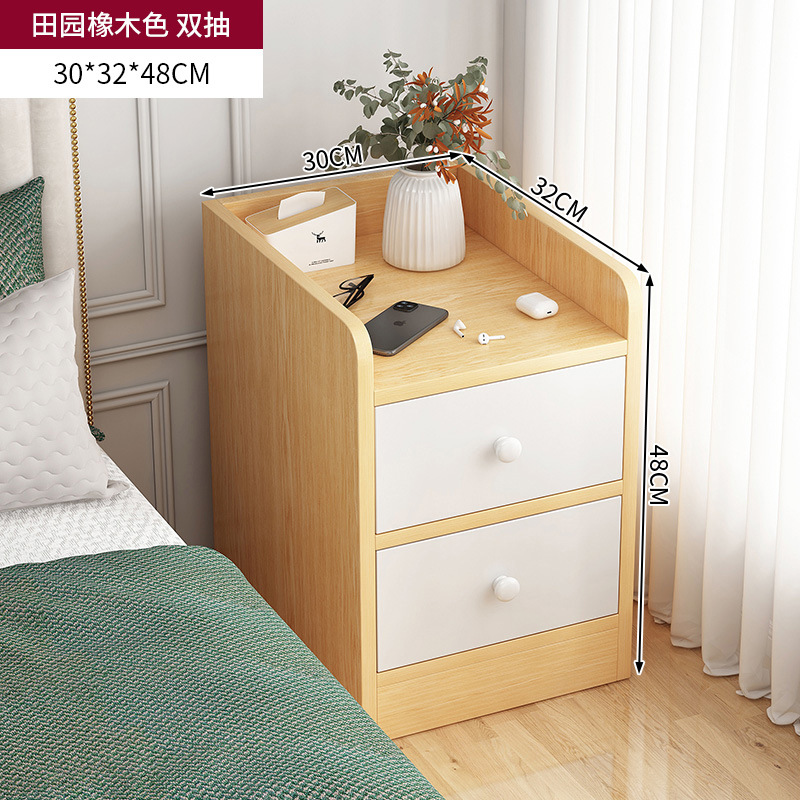 Super estrecha meseta de cabecera tamaño pequeño mini armario de almacenamiento simple dormitorio moderno pequeño armario de cabecera