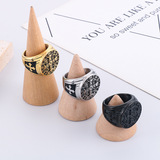 Викинговые ретро -руны Rune Rugs Ring Europe и персонализированная нефтяная стальная сталь CSPB Cross Men's Ring