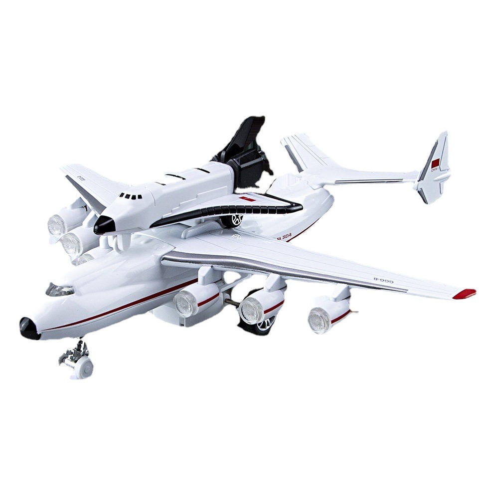 Modelo de simulación Kaiwei AN225 aviones de transporte espacial sonido y luz Tire hacia atrás modelo de avión de pasajeros decoración juguetes para niños