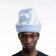 2025 Autumn and Winter Men's and Women's Fashion Harajuku Ins Retro Trendy Flip-Brim Dome Plush Hat European and American Y2K Cross-Border Clothing