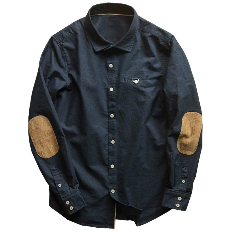 Хлопковая японская retro бархатная рубашка, slim fit