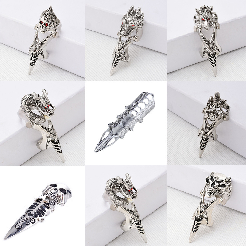 Wholesale Jewelry Loong Head Skull Bendable Joint Ring Nihaojewelry display picture 21