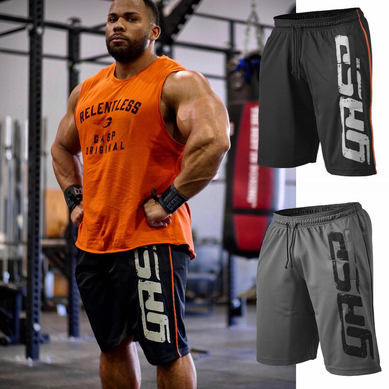 GASP Summer Breathable Moisture-wicking Quick-drying Sports Fitness Fitness Leisure Running Breathable Sweat-wicking Shorts