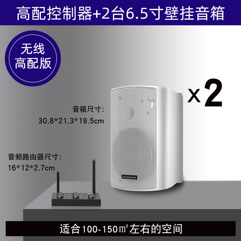 壁挂无线音响店铺舞蹈教室餐厅健身房会议室商用音箱组合套装|undefined