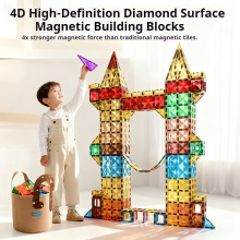 Colorful Magnetic Tiles - Strong Magnet Kids Educational Toy