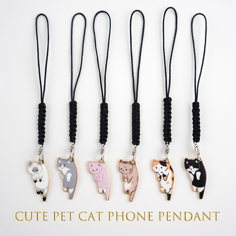 Little Red Book Cute Lazy Kitty Pendant Soft Cute Hakimi Lanyard U Disk Anti-lost Hanging Accessories Mobile Phone Chain