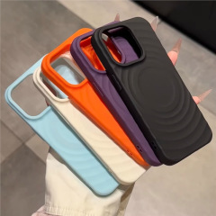 苹果16手机壳新款iPhone15磁吸13全包防摔14波浪纹12个性11保护套