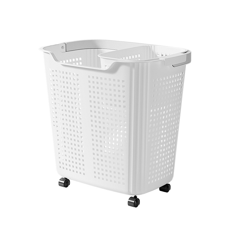 Cesta de ropa sucia con ruedas transfronterizas, cesta de almacenamiento doméstica de gran capacidad, cesta de lavandería de almacenamiento de baño, cesta de ropa sucia de baño