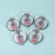 跨境密封吸管杯双饮盖大容量透明硅胶吸管盖汽车杯系列塑料杯盖