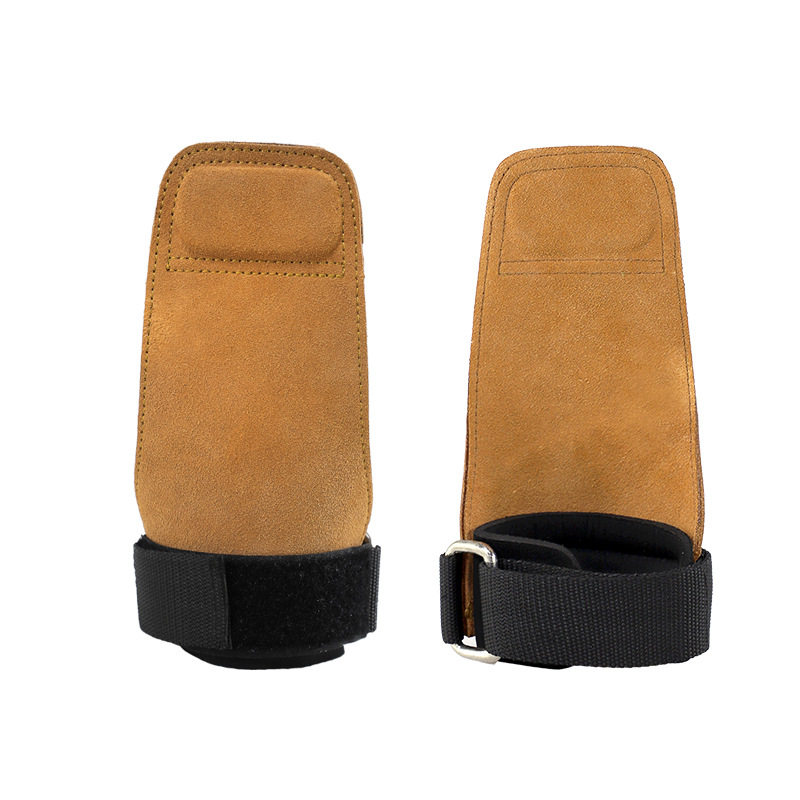 Fitness protección de la palma levantamiento de pesas solo barras paralelas guantes tirón duro pull-up protección de la palma no es fácil deslizar correa de refuerzo de piel de vaca