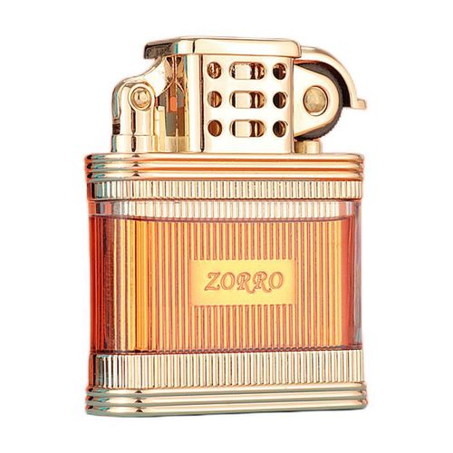 New ZORRO Zoro Cigarette Lighter, Kerosene Personalized Lao Jiumen Transparent Viewable Fuel Tank Creative Retro Old Style Men