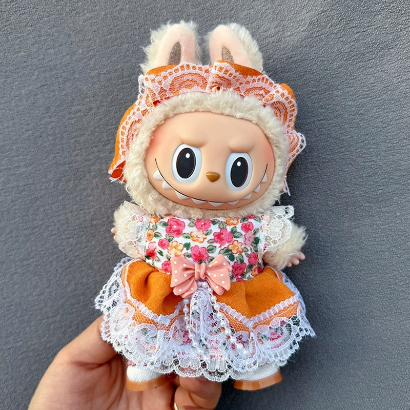 Сначала, второе и третье поколения одежный подвес Labubu, одежда подвес Labubu, надхалюй костюм трендовый
