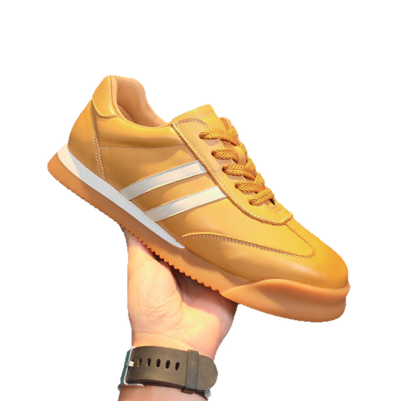 [Capa de piel de vaca] 2025 nuevo cuero transpirable versátil deportivo casual Argande zapatos de entrenamiento cómodos suelos gruesos