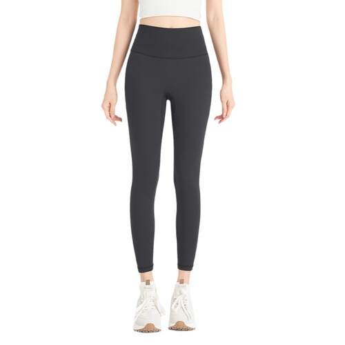 Lulu Yoga Pants Al*gn High-Waist Tush-Lifting Bare Sensation Napped Spring Summer Women's Tight Base Peach Hip Fitness Pants