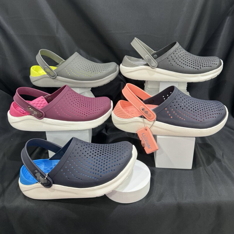 Literide Croc Shoes Beach Plaid Waterproof Men's and Women's Couple Casual Walking Slippers