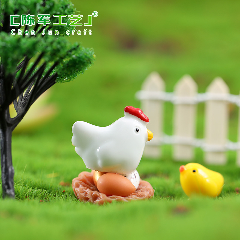 Moss Micro Landscape Decorative Ornaments Zakka Groceries Landscaping Decoration Material Accessories Chick Family