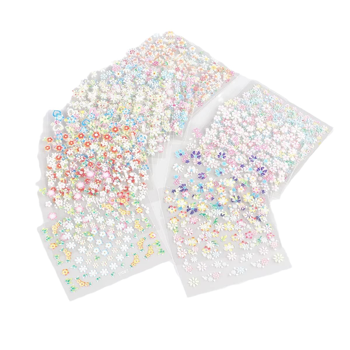 El Comercio exterior transfronterizo popular pegatinas de uñas amor pegatinas de brillo flor pequeña decoración de uñas floral pegatinas lindas pequeñas calcomanías