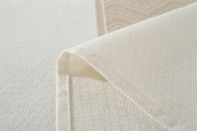Nordic Vintage Geometric Diamond Tablecloth In White And Brown_voghion.com