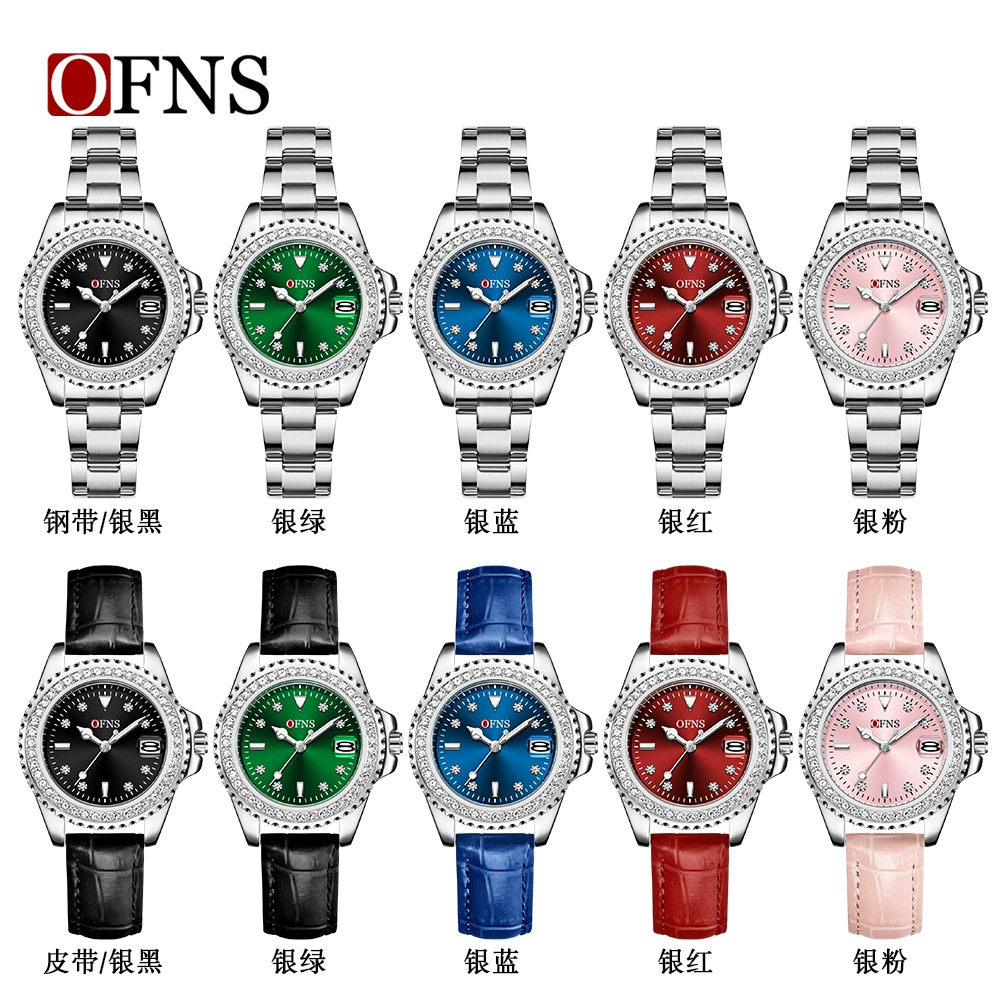 (Cross-border trading), diamond quartz women's watch, waterproof swiss watch, light luxury style, high-quality style