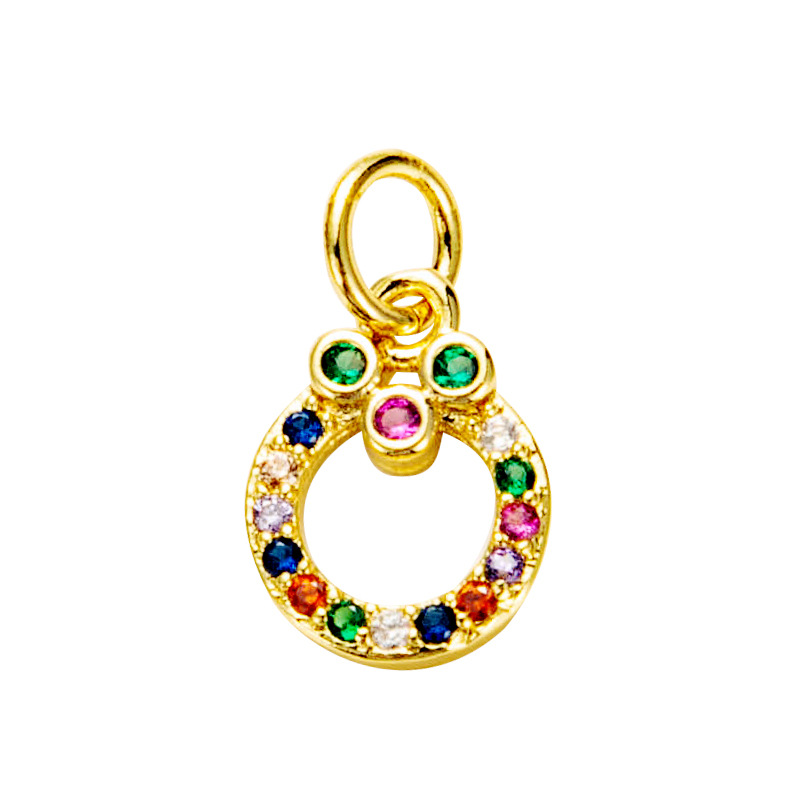 Nihaojewelry wholesale accessories star butterfly eye crown anchor lock copper zircon pendantpicture7