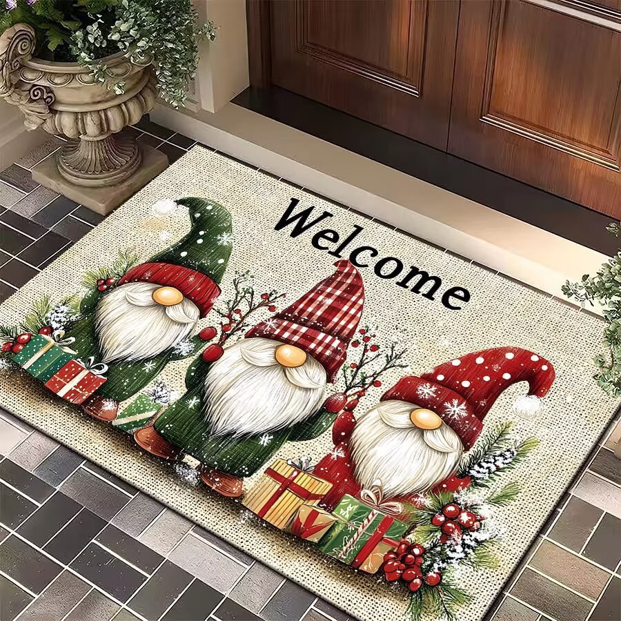 Cross-border Temu dropshipping Christmas series cartoon doormats for home entrance, easy to clean and dirt-resistant, available for wholesale