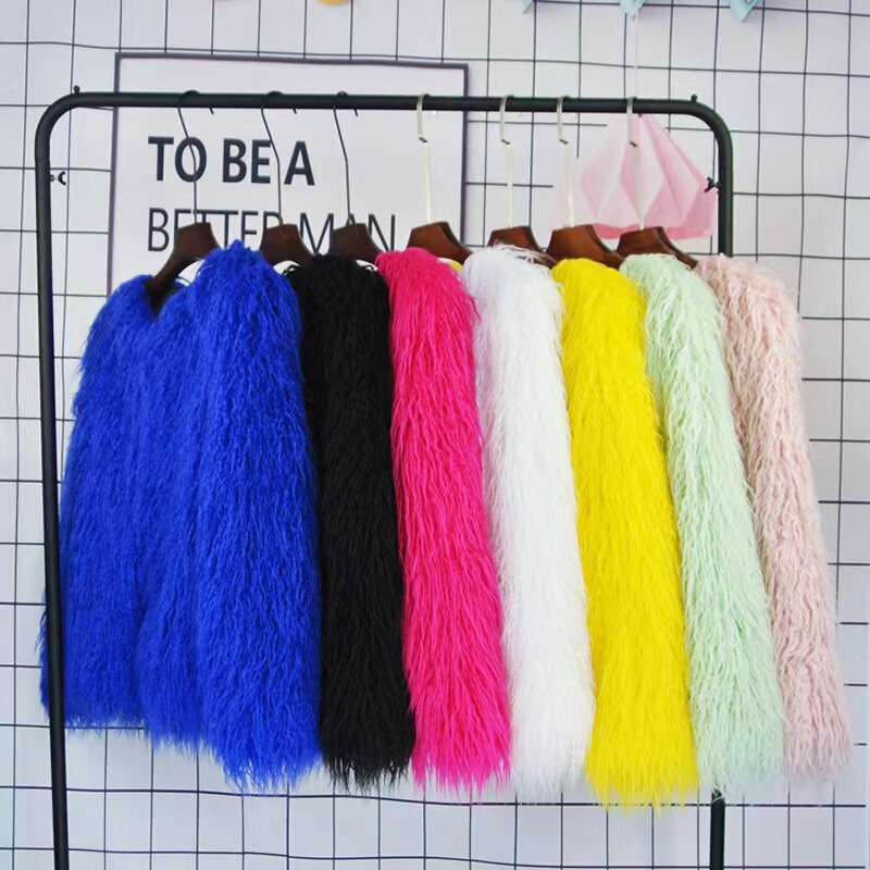 European and American Faux Fur Coat, Long-Haired Coat, Faux Lamb Wool, Aliexpress Dropshipping, Light Luxury Commuter Style