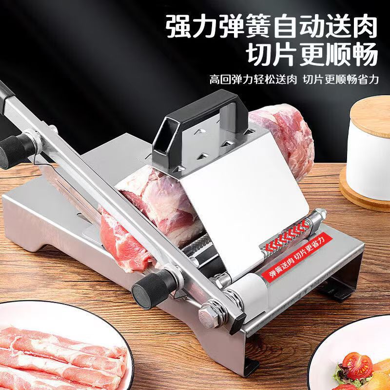 Corte de carne de acero inoxidable reforzado cortador de cordero multifuncional doméstico cortador de carne congelada comercial olla caliente artefacto manual image 10