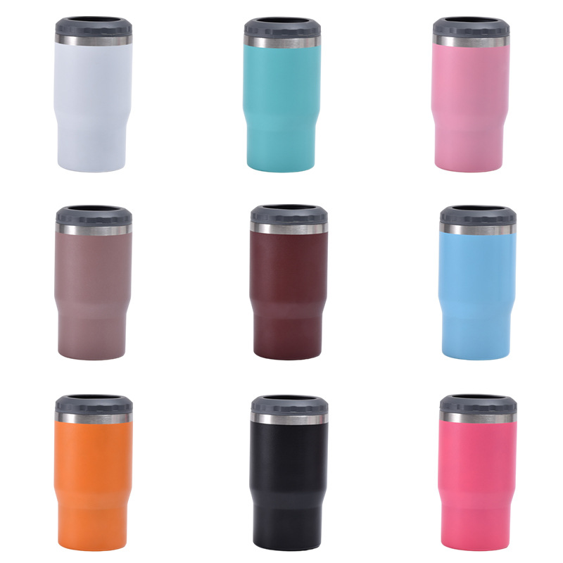 跨境批发304不锈钢保冷罐车载随手直饮咖啡杯14oz保温保冷杯批发