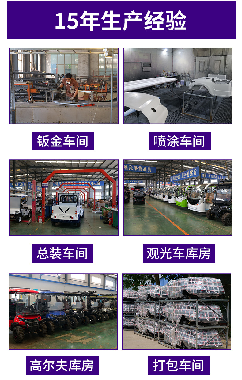 Electric Golf Cart for Foreign Trade Scenic Spots, Sightseeing Vehicle, Hotel Reception Vehicle, 6-Seater Golf Cart