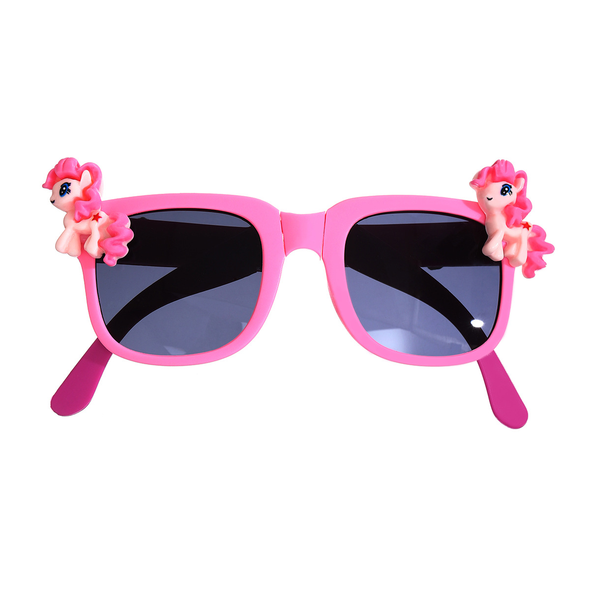 Gafas de sol plegables para niños Gafas de sol de dibujos animados lindos para niños y niñas Protector solar al aire libre Gafas de sol polarizadas que no dañan los oídos