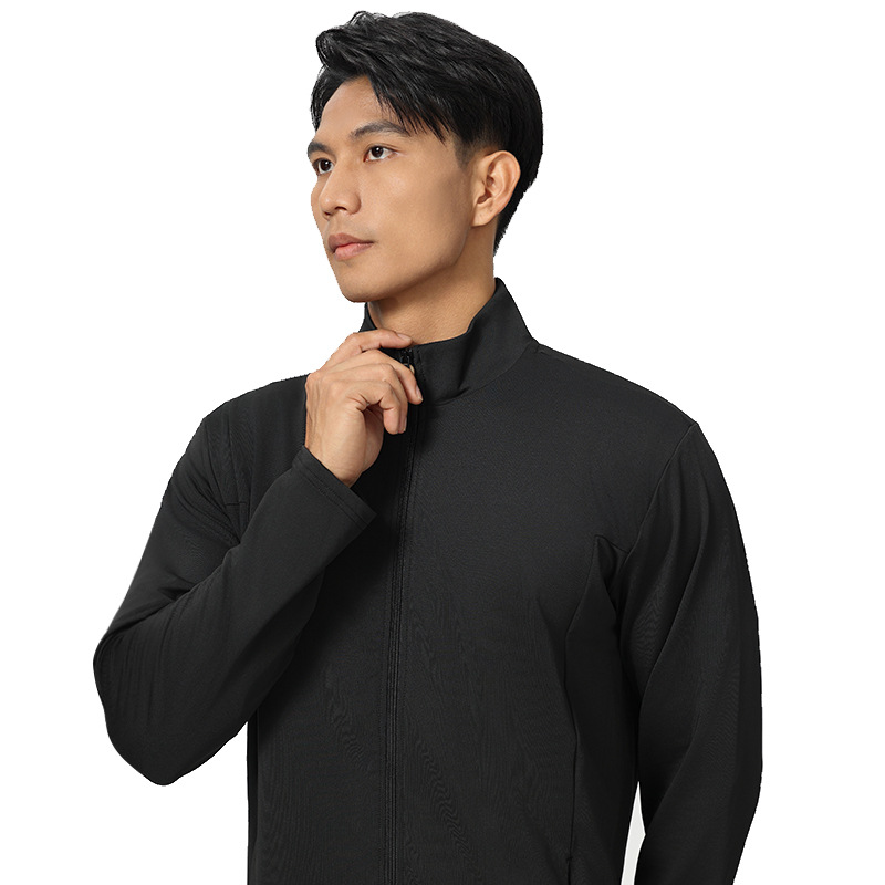 Nueva chaqueta de otoño los hombres collar del soporte color sólido negocio la moda delgada capa superior primavera y otoño