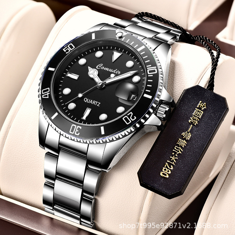 Cross-border Watch Gift Order Men's Green Water Ghost Series Waterproof Men's Watch Sports Accessories Wristwatch Luminous Calendar Cross-border Watch Gift Order Men's Green Water Ghost Series Waterproof Men's Watch Sports Accessories Wristwatch Luminous Calendar
