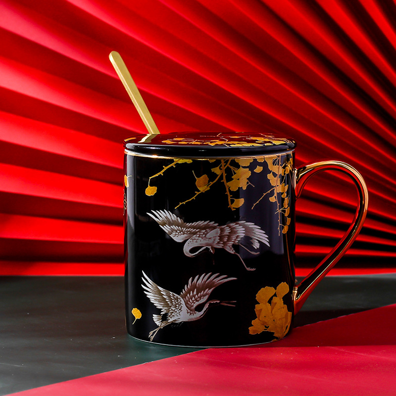 Taza de cerámica de agua de color, taza de oficina, taza de té, regalo de cumpleaños.