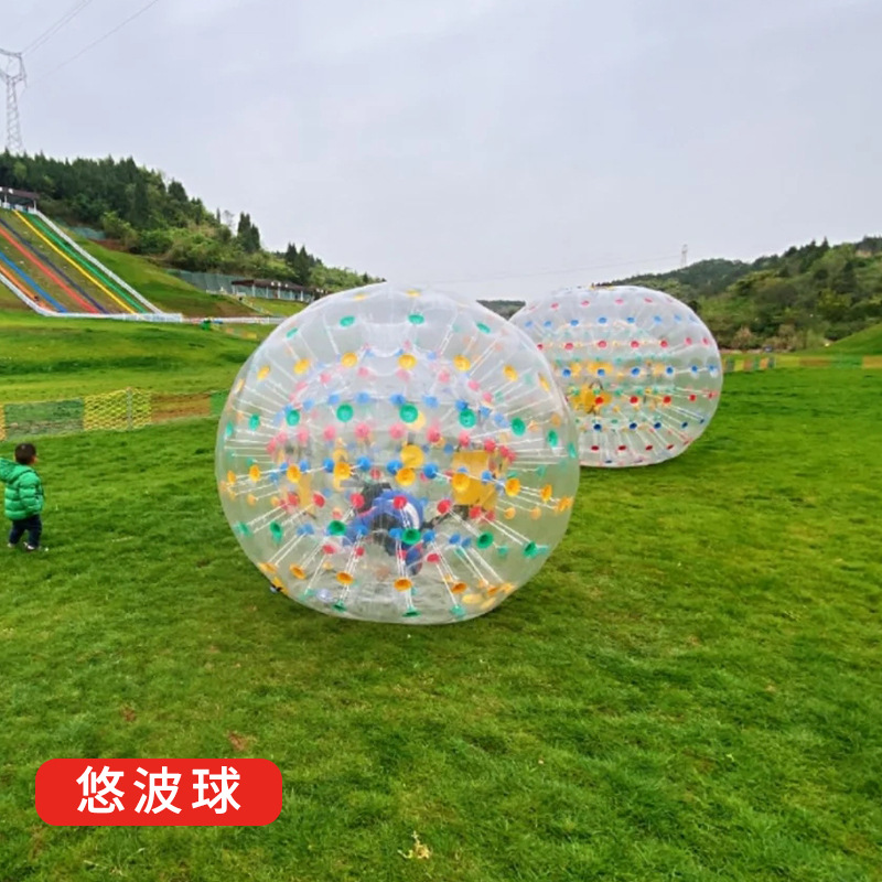 Bolas de tambor de agua inflables juguetes luminosos balón de paseo acuático parque infantil al aire libre barraca balón de yo-wave